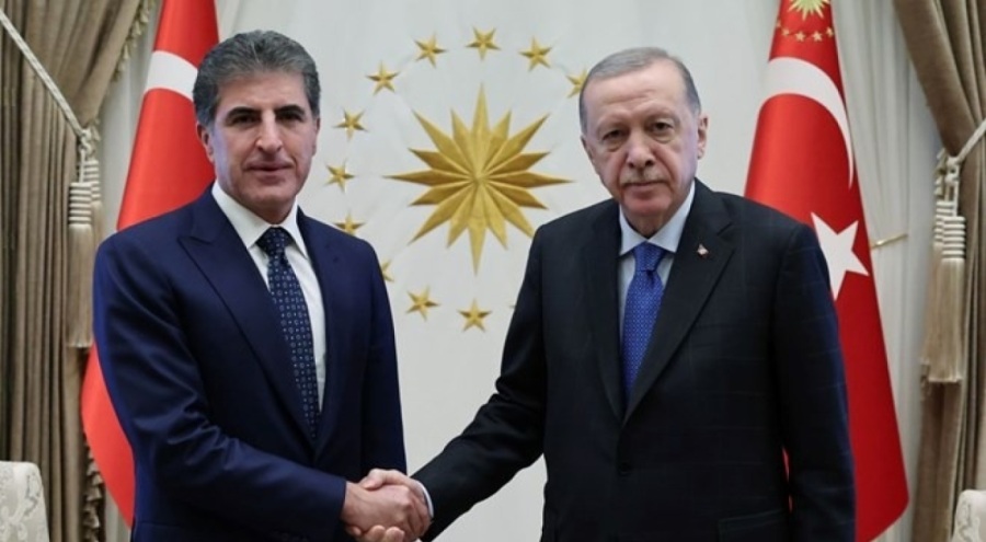 Cumhurbaşkanı Erdoğan, Neçirvan Barzani'yi kabul etti
