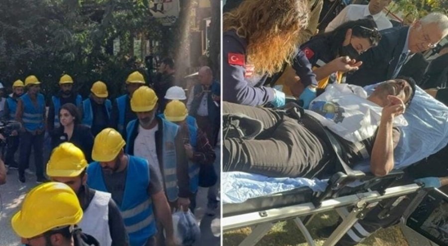 Açlık grevinde olan bir madenci baygınlık geçirdi!