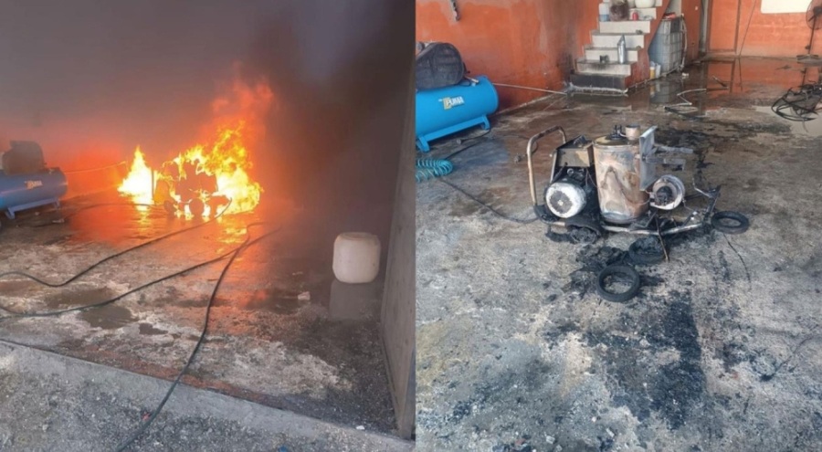 Oto yıkamada patlama meydana geldi