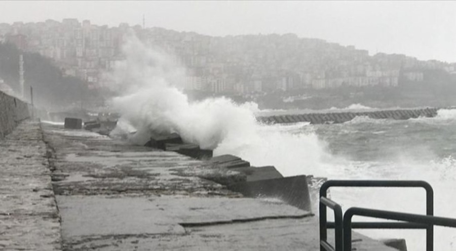 Samsun'da balıkçılara fırtına engeli