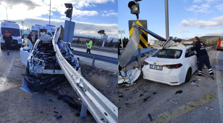 Araç bariyere ok gibi saplandı: 1 kişi hayatını kaybetti