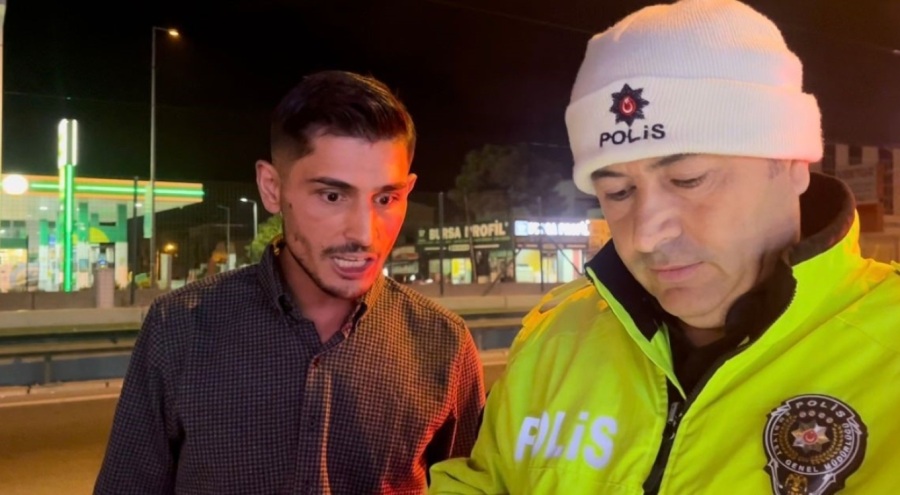 Bursa'da alkollü arkadaşını kurtarmaya giden şahıs ehliyetsiz ve alkollü çıktı