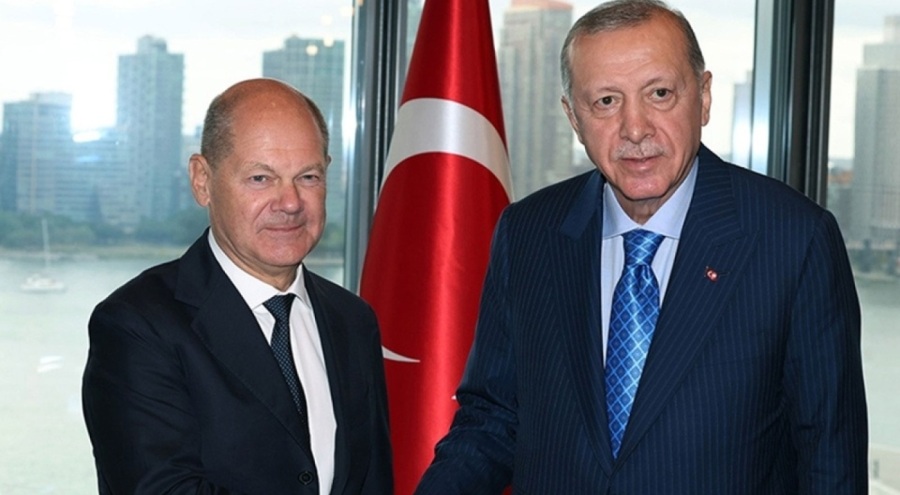 Cumhurbaşkanı Erdoğan ile Scholz görüşmesi başladı