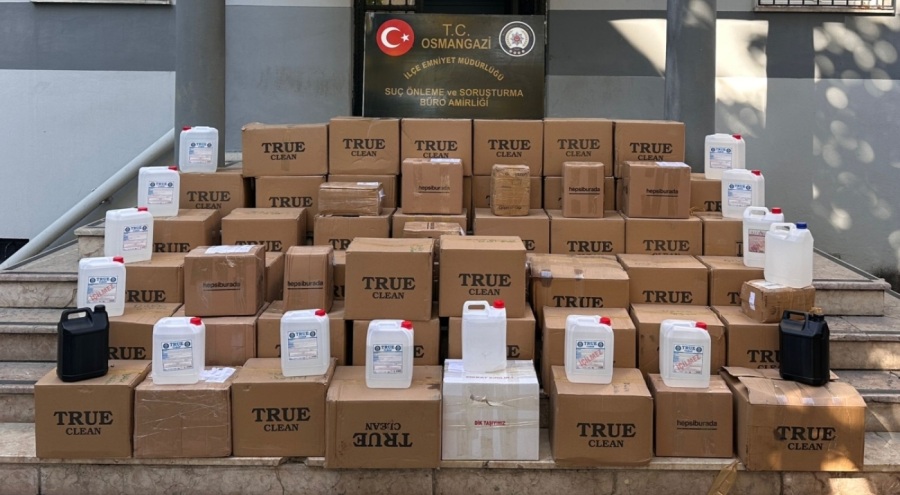 Bursa'da binlerce litre etil alkol ele geçirildi!