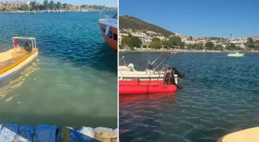 Muğla'da denizin rengi değişti! Kötü kokular tüm şehri sardı