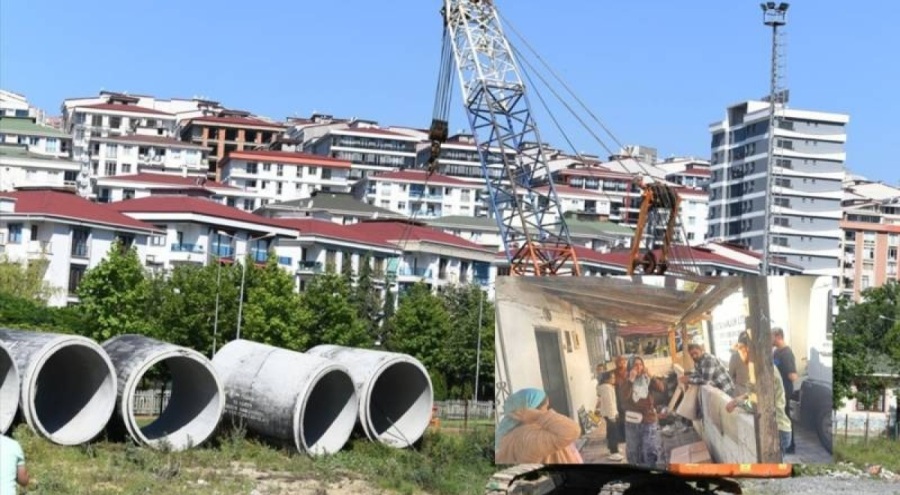 İstanbul'da 30 yıl önce kaçak inşa edilen evler dere projesi kapsamında yıkıldı