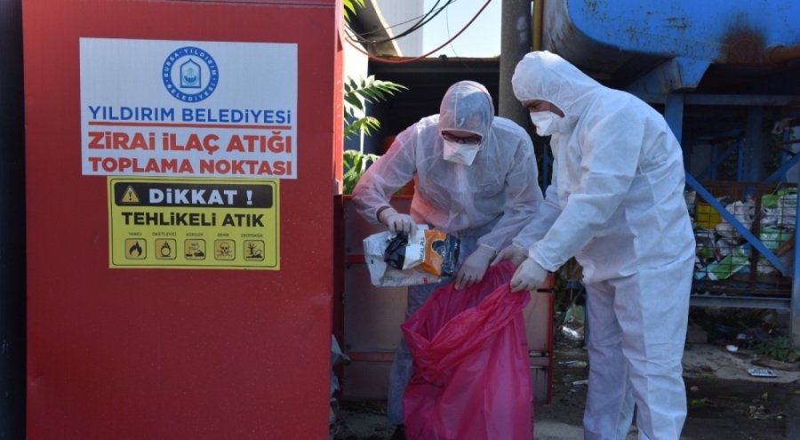 Yıldırım'da ilaç atık kutusu toplandı