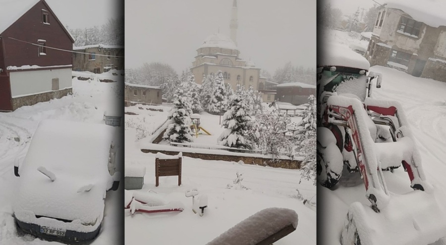 Kar kalınlığı 60 santimetreyi buldu!