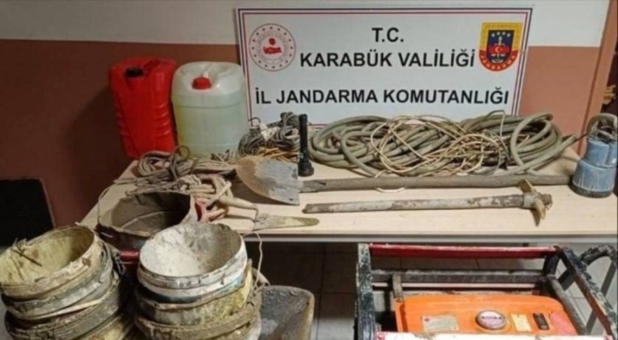 Kaçak kazıya suçüstü!