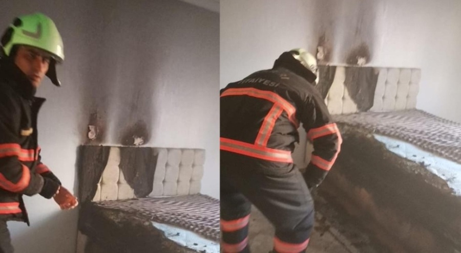 Apartman dairesinde yangın çıktı