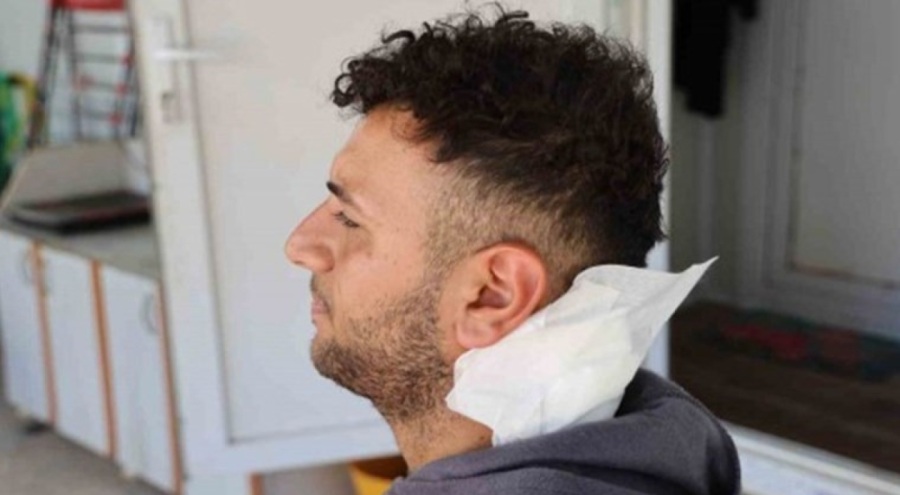 Ensesine yorgun mermi isabet etti: 2 santimle ölümden döndü!