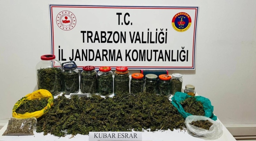Trabzon'da uyuşturucu operasyonu: 7 kilo esrar ele geçirildi
