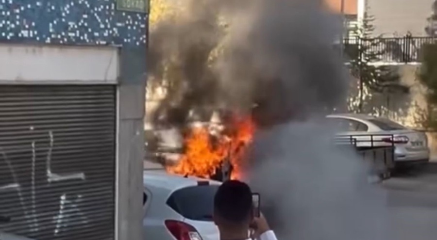 Bursa'da seyir halindeki kamyonet cayır cayır yandı!
