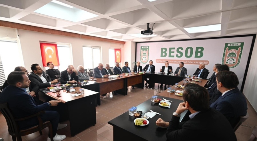 Bursa Sanayi ve Ticaret Odası başkanı Burkay'dan BESOB'a ziyaret
