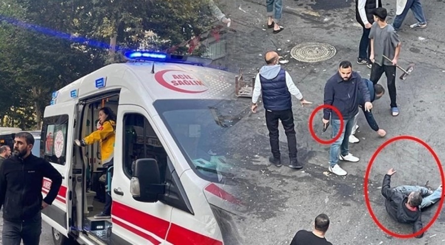 Satırlı dehşet! 4 esnaf yaralandı