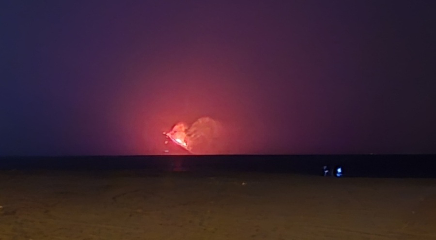 Suriye'de çıkan yangın Türkiye'den de görüldü