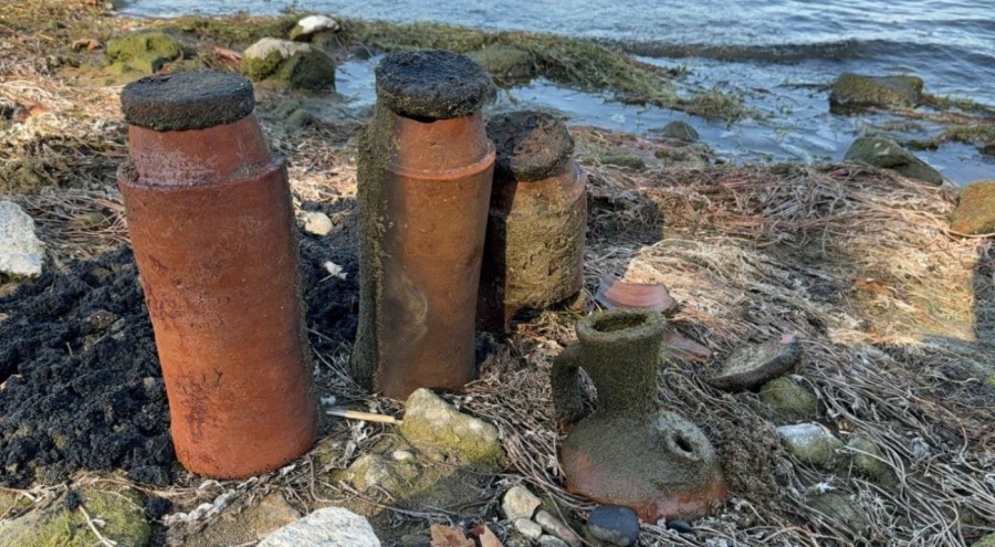 Çekilen İznik Gölü'nde üç tarihi küp bulundu