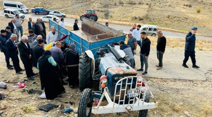 Traktör devrildi: 6 kişi yaralı