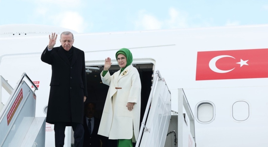 Cumhurbaşkanı Erdoğan, Kırgızistan'a uçtu