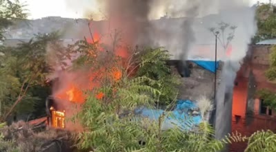 Metruk evde meydana gelen yangın söndürüldü