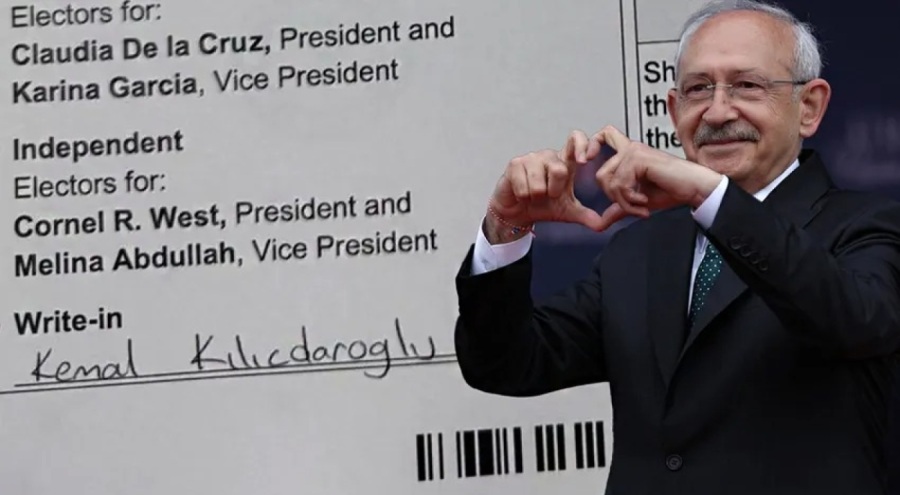 ABD seçimlerinde Kemal Kılıçdaroğlu'na da oy verildi