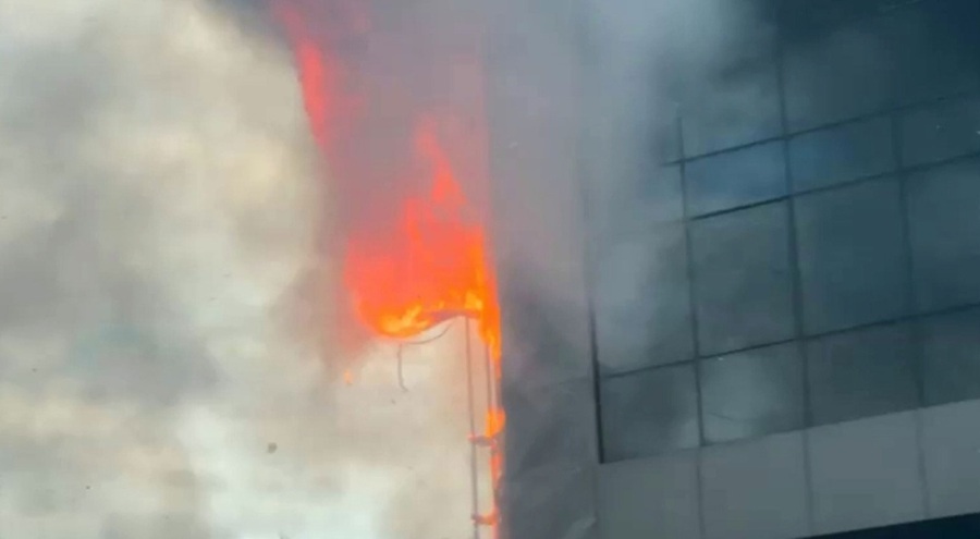 Özel okulda yangın çıktı