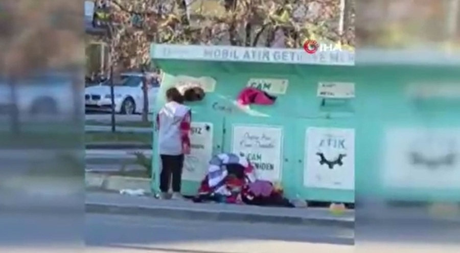 Giysi kumbarası soyuldu!