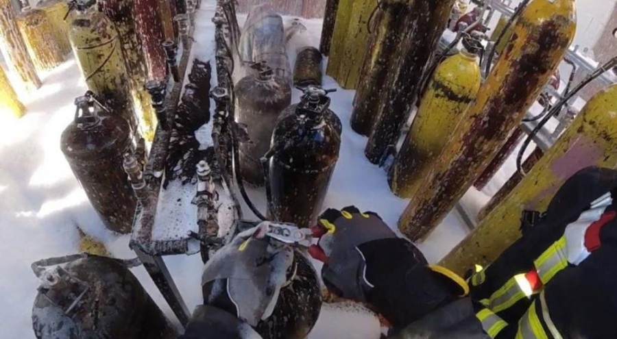 Tüp dolum tesisinde patlama yangına sebep oldu