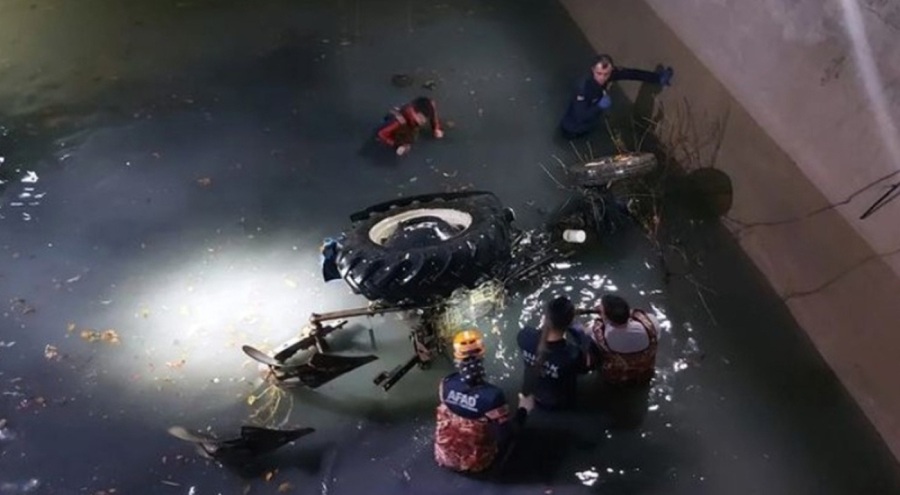 Traktörüyle havuza düşen adam öldü!