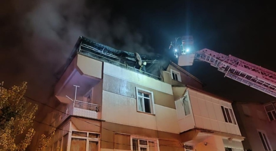 2 katlı binada yangın!