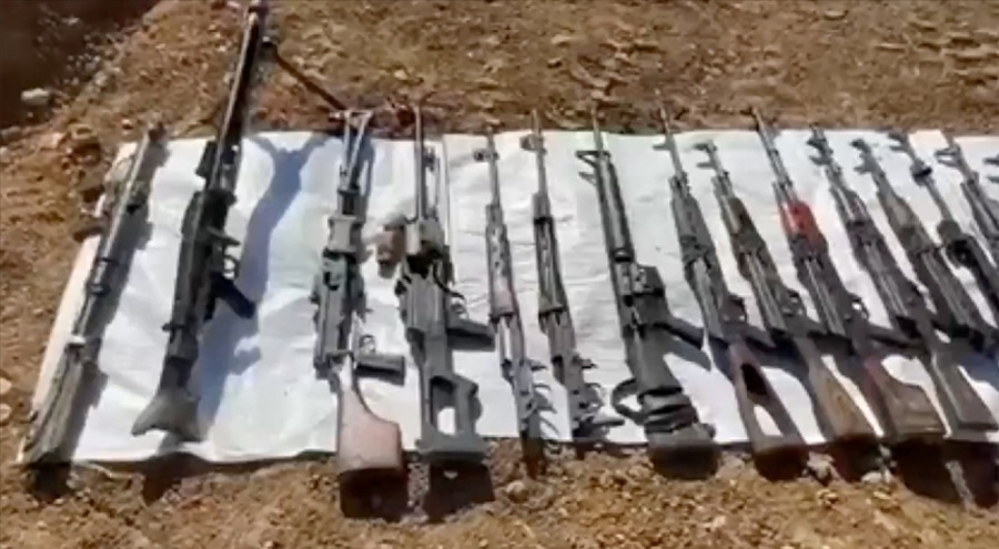 Pençe-Kilit Operasyonu bölgesinde teröristlere ait silah ve mühimmat ele geçirildi