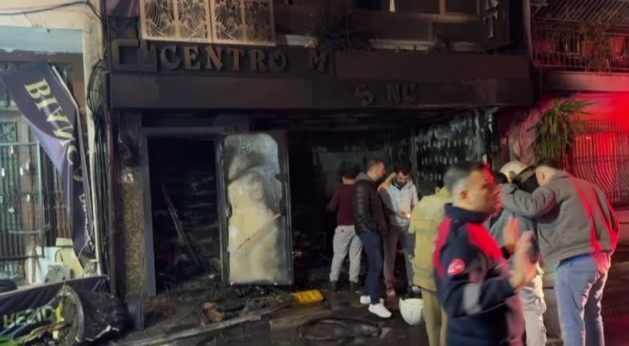 Mühürlenen otelde yangın çıktı!