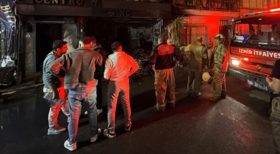 Mühürlenen otelde yangın