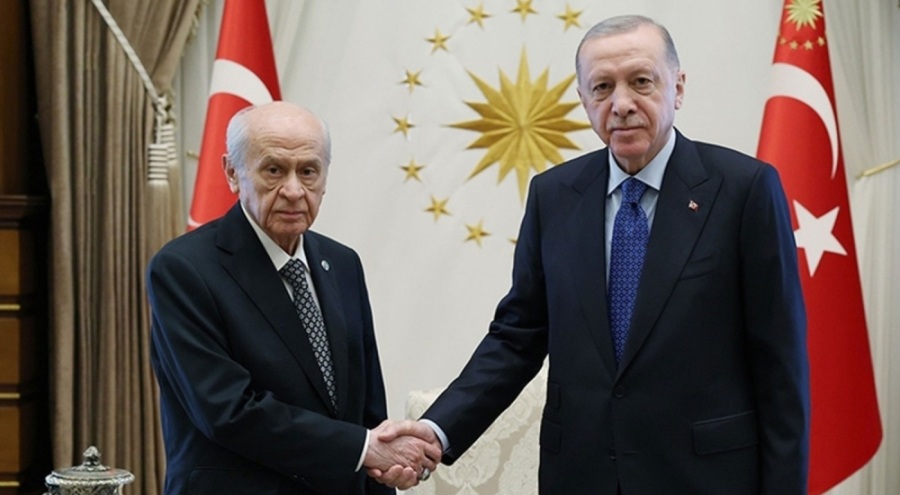 Cumhurbaşkanı Erdoğan, MHP lideri Bahçeli'yi kabul ediyor