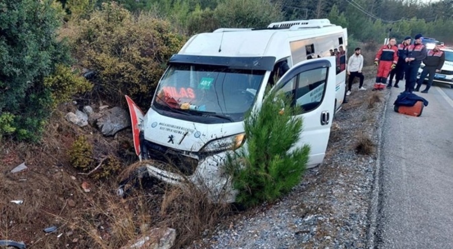 Yolcu minibüsü şarampole düştü: 8 yaralı