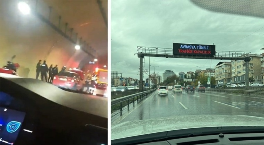 Avrasya tüneli trafiğe kapatıldı!