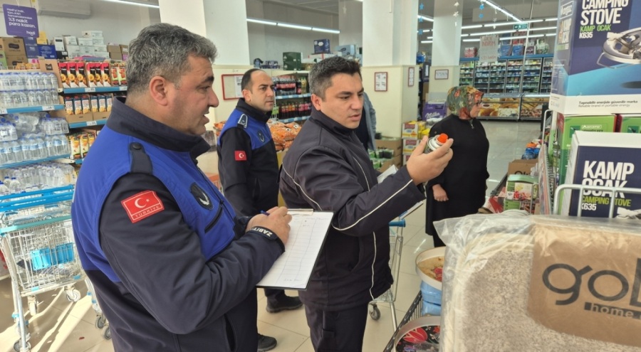 Gemlik'te raf ve kasa arasındaki fiyat farkı denetleniyor