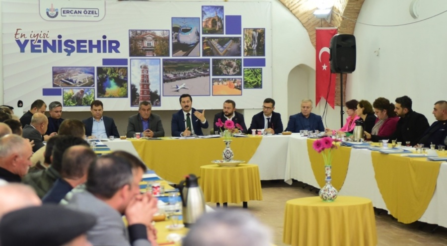 Yenişehir Belediye Başkanı Ercan Özel, mahalle muhtarlarıyla buluştu