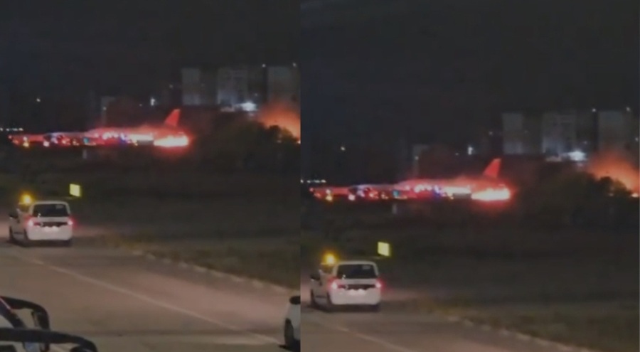 Antalya Havalimanı'nda uçak yangını!