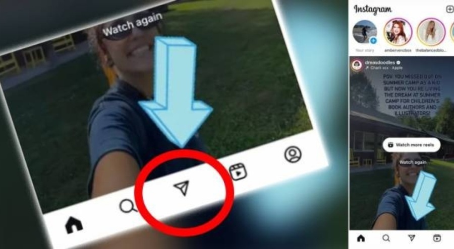 Instagram DM butonu yer değiştiriyor