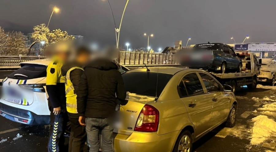 Drift yapan ve diğer kurallara uymayan 5 sürücüye 180 bin TL cezai işlem