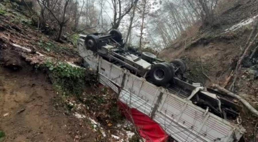 Bursa'da ormana yuvarlanan kamyona günler sonra ulaşıldı