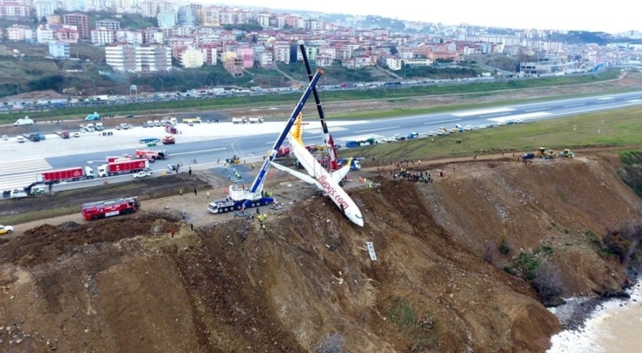 Trabzon'da pistten çıkan uçağın pilotlarına ceza talebi