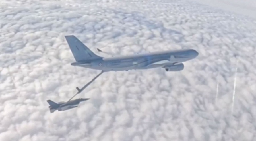MSB görüntüleri paylaştı! F-16'lara MRTT-A330 uçağından yakıt ikmali
