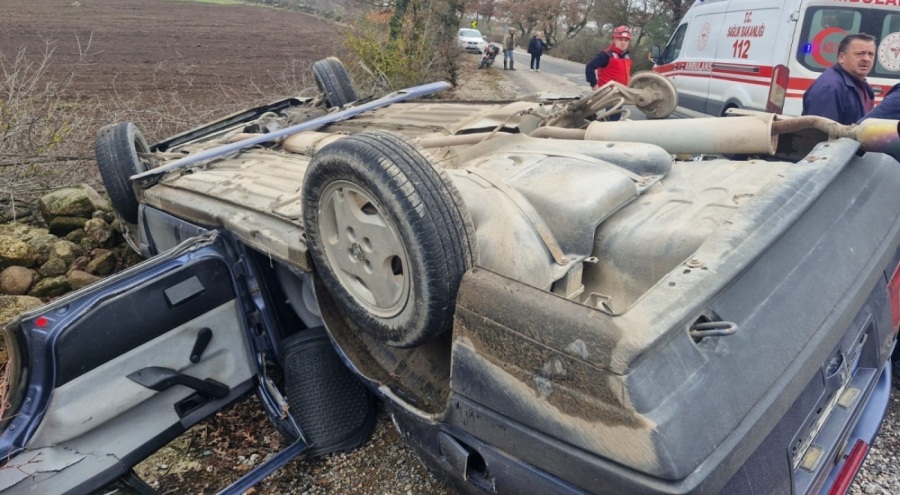 Takla atan otomobildeki 1 kişi öldü, 2 kişi yaralandı