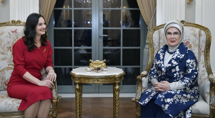Emine Erdoğan, Karadağ Devlet Başkanı'nın eşi Milena Milatovic ile bir araya geldi