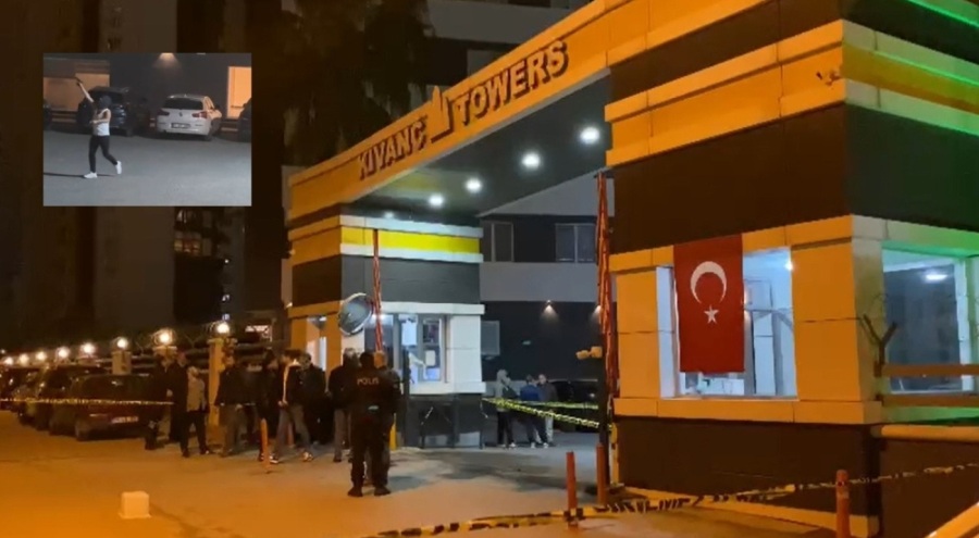 Maskeli saldırgan dehşeti! Yere benzin döküp ateşe verdi, silahla tehdit etti