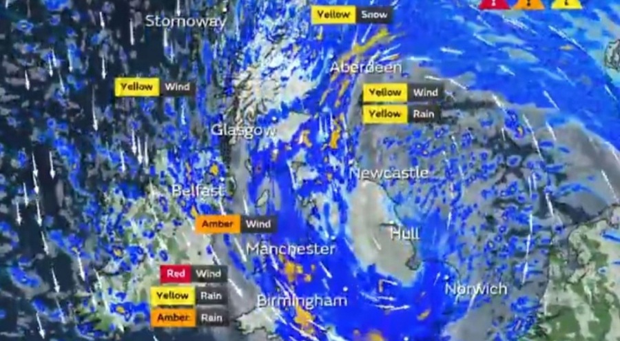 İngiltere 'Darragh fırtınası' etkisine girdi!