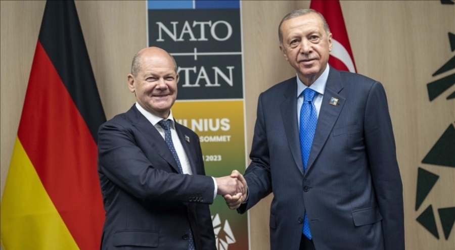 Cumhurbaşkanı Erdoğan, Almanya Başbakanı Scholz ile görüştü