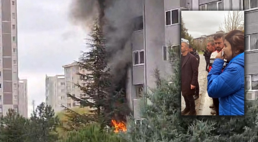 Feci yangında anne ile engelli oğlu yaralandı!